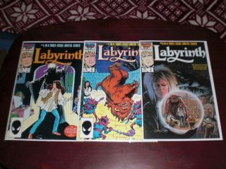 David Bowie Labyrinth No.  1 No.  2 & No.  3 Vf,  1986 Complete Set Marvel Comics L@@k