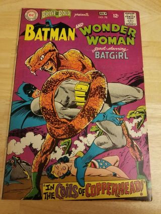 Brave And The Bold 78 Dc Comics Batman Batgirl Wonder Woman