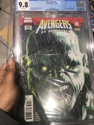 Avengers 684 (2018) Cgc 9.  8 1st Print Cover A 1st App Immortal Hulk