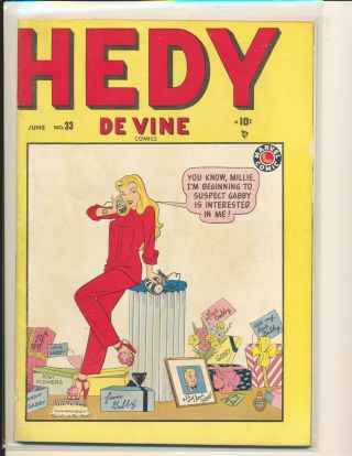 Hedy Devine Comics 33 Vg/fine Cond.  Small Water Spot On Spine