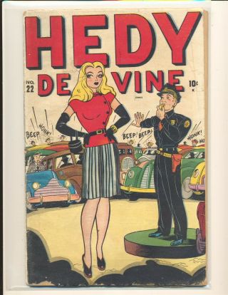 Hedy Devine Comics 22 - 1st Appearance Fair/good Cond.