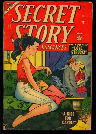 Secret Story Romances 11 Last Pre - Code Atlas Love Comic 1955 Vg -