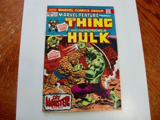 Marvel Feature 11 Fantastic Four Origin The Thing Vs Hulk High - Grade