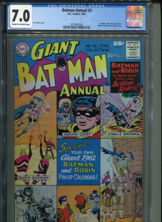 Batman Annual 2 Cgc 7.  0 Art And Back Cover 1961