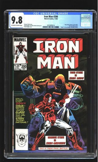 Iron Man 200 Cgc 9.  8 Nm/mint Death Iron Monger (obadiah Stane) Marvel 1985