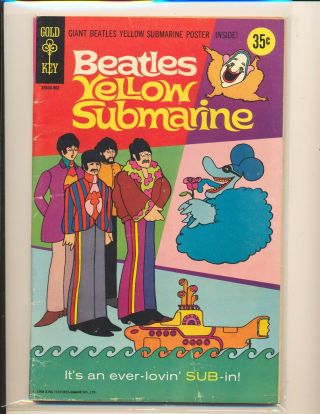Beatles Yellow Submarine 1 Poster Intact Vg/fine Cond.