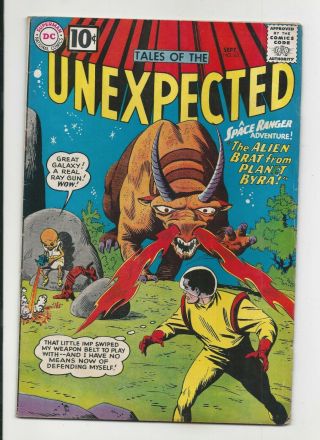 Vintage Dc Comic Silver Age 1961 Tales Of The Unexpected 65 Space Ranger Vf/nm