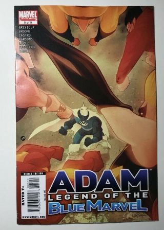 Adam Legend Of The Blue Marvel 5 2008 Htf Last Issue