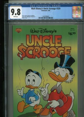 Walt Disney’s Uncle Scrooge 329 Don Rosa Best Cgc Grade Near Mint/mint 9.  8 White