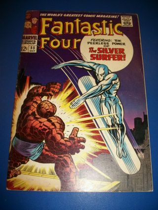 Fantastic Four 55 Silver Age Silver Surfer Vs Thing Key Fine - Beauty Wow