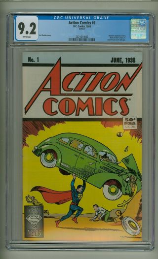 Action Comics 1 (cgc 9.  2) White Pgs; 1988 Reprint; 1st App.  Superman (c 23187)