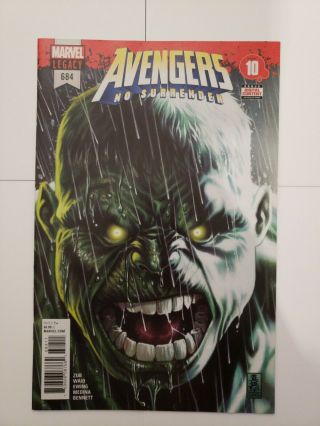 Marvel Avengers 684 No Surrender Part 10 1st Full Immortal Hulk Nm,  Cgc Ready.