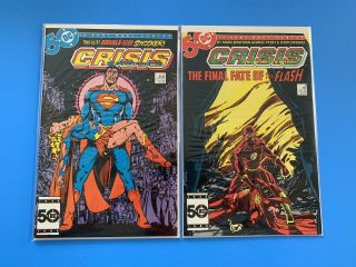 Crisis On Infinite Earths 7 - 8 Death Of Flash Supergirl (nm - Vf) Dc Jla