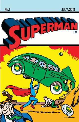 Superman 1 Dc 2018 Matthew Waite 16 Bit Action Comics 1 Homage Variant Ltd 700