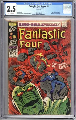 Fantastic Four Annual 6,  2.  5 Cgc,  1st Appearance Of Annihilus