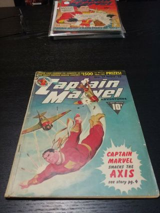 Captain Marvel Adventures 17 (11/42) (wwii Painted Cover By C.  C.  Beck)