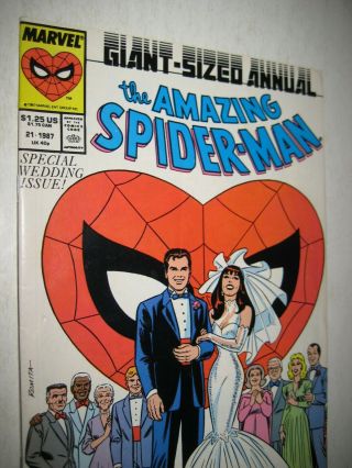 The Spider - Man Annual 21 (1987,  Marvel) Wedding of Peter & MJ 3
