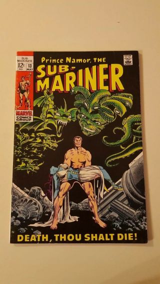 Sub - Mariner 13 (may 1969,  Marvel).  Est Vf,  Or Better.  Comic.