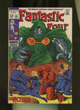 Fantastic Four 86 Vg/fn 5.  0 1 Book Marvel 1969 Doctor Doom The Victims