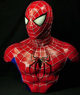 Red Spider - Man Life Size Bust 1/1 Scale Custom Statue Hot Spiderman Toy Xm