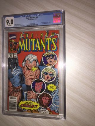Mutants 87 Cgc 9.  0,  1st Appearance Of Cable