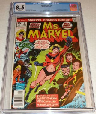 Ms Marvel 1 Cgc 8.  5 Vf,  White Pages 1977 - 1st Carol Danvers As Ms Marvel