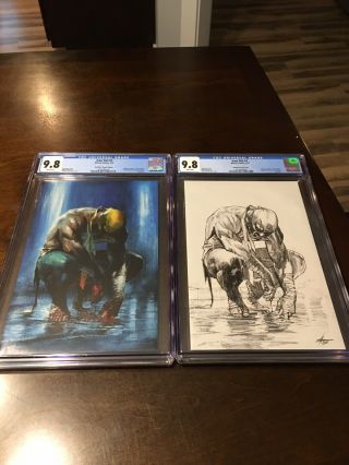 Iron Fist 1 Dell Otto Virgin Variant And Sketch Variant Both Cgc 9.  8 