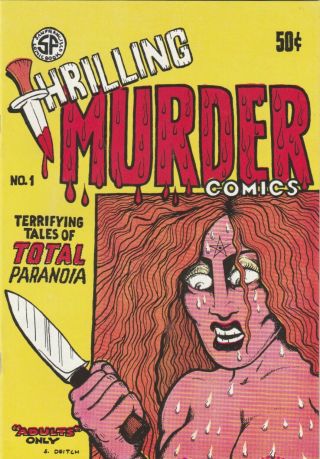 Thrilling Murder Comics 1 Rare Error Ink Vf Hi - Grade 1971 R.  Crumb Underground