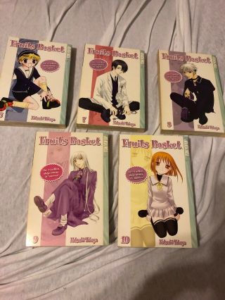 Fruits Basket Manga Books 6 - 10 Natsuki Takaya English Volumes