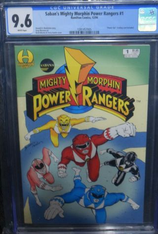 Mighty Morphin Power Rangers 1 Cgc 9.  6 Not 9.  8 1994 Hamilton Comic Movie Mmpr