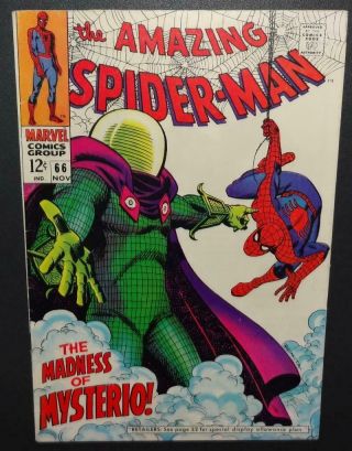 The Spider - Man 66 1968 3.  5 Vg - Mysterio (movie) Cover And Battle