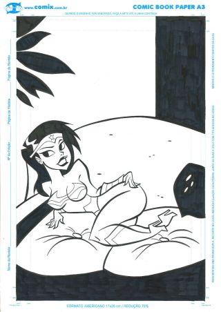 Wonder Woman By Daniel Pedrosa - Art Pinup Drawing Comic
