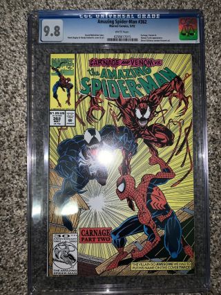 The Spider - Man 362 (may 1992,  Marvel) Cgc 9.  8