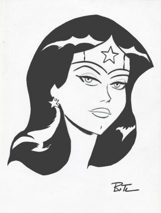 Wonder Woman Art Sketch By Bruce Timm Eccc 2012