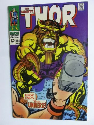 The Mighty Thor 155 Stan Lee Story W/ Art By Jack Kirby 6.  0 Fn