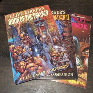 Book Of The Damned : Hellraiser 1,  2,  3,  Clive Barker,  Marvel,  Rare