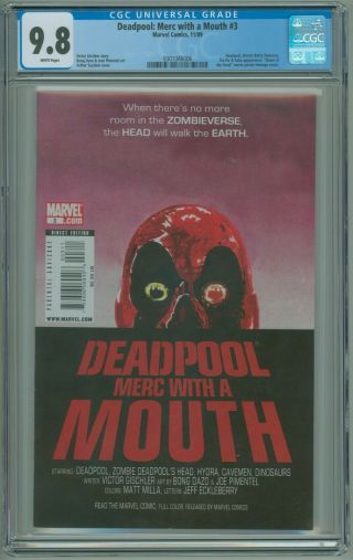 Deadpool Merc With A Mouth 3 Cgc 9.  8 Dawn Of The Dead Movie Poster Homage 2009