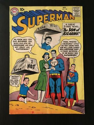 Superman (1960) 140,  Silver Age, .  10 Cent Cover Price,  Fine