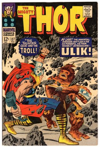 Mighty Thor 137,  Stan Lee,  Jack Kirby,  Vince Colletta,  First Ulik The Troll