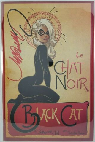2019 Sdcc Black Cat 1d Signed Edition W/coa Le Chat Noir J Scott Campbell Hot