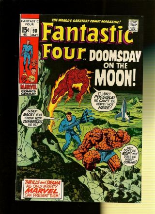 Fantastic Four 98 Fn 6.  0 1 Book Mystery On The Moon By Stan Lee & Jack Kirby