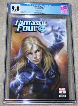Fantastic Four 1 Cgc 9.  8 Lucio Parrillo Sue Storm Comicxposure Logo Variant C