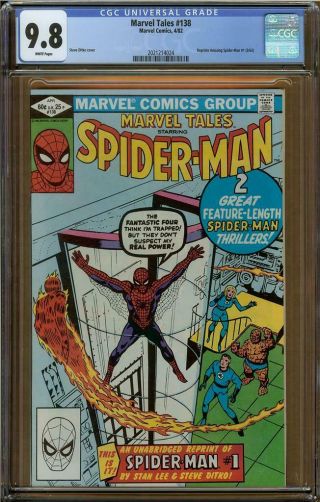 Marvel Tales 138 Cgc 9.  8 Reprints Spider - Man 1