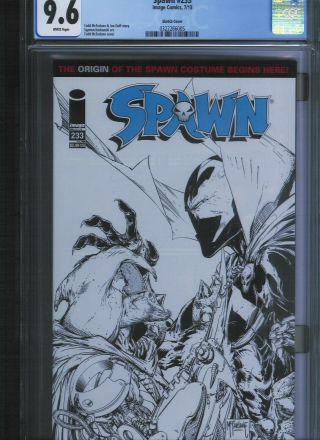 Spawn 233 Sketch Cover Cgc 9.  6 White Pages.  Unrestored.