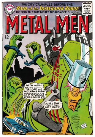 Metal Men 13 Raid Of The Skyscraper Robot (dc,  1965) Vg/fn