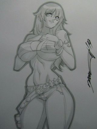 Nami One Piece Girl Sexy Busty Sketch Pinup - Daikon Art