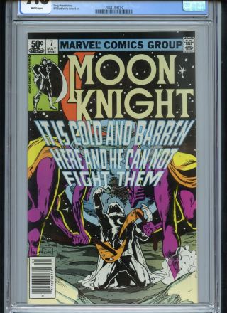 Moon Knight 7 1981 Cgc 9.  8 White Pages Sienkiewicz Art