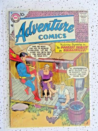 Adventure Comics 244 Jan 1958 Superboy The Poorest Family In Smallville Vg/fn 5