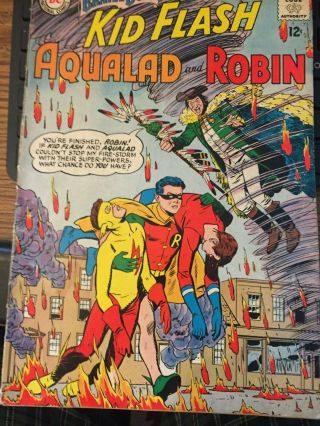 Dc Kid Flash Aqua Lad And Robin July 1964 First Appearance Of The Teen Titans