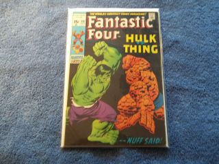 July 1971 Fantastic Four 112 Marvel Comic Hulk V The Thing Vf,